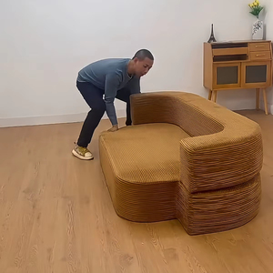 Sofá <span class=keywords><strong>canguro</strong></span> comprimido al vacío para sala de estar de tamaño pequeño, un sofá cama perezoso de doble propósito para acostarse y dormir - Product Image 4