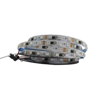 RGB IC WS2811 led, strip led fleksibel DC 12V 24V, 72led, 10mm 3000K 6000K 9000K 16.8W pencahayaan fleksibel rgb