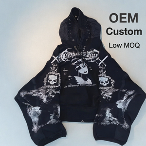 Sweat-shirt à capuche streetwear personnalisé en coton 100% avec motif imprimé numérique 3D et trous d'aération pour hommes – Vente en gros - Product Image 1