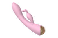 Aufblasbarer Kaninchen-Vibrator für Frauen mit Doppelstimulation, 10 Vibrationsmodi und Luftpumpenfunktion, Wasserdichter Silikon-Massagestab