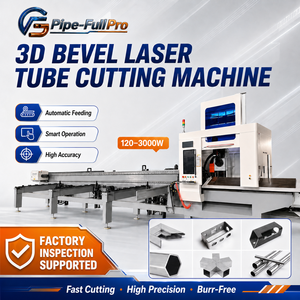 Máquina de Corte Láser de Fibra CNC para Producción de Ductos de Aire Acondicionado HVAC, para Corte de Tubos Delgados de Cobre y Aluminio - Product Image 1