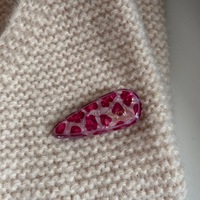 Pinces à cheveux en acétate imprimé léopard rose, style Y2K, motif guépard, pinces requin, accessoires de mode pour femmes