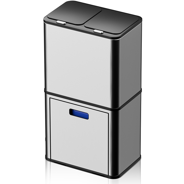 Good Quality Diaper Bin Stainless Steel Metal 2 Layers 3 Compartments Storage Function Kitchen Commercial  Hotel  Trash Can