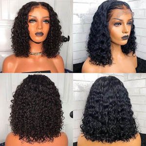 <span class=keywords><strong>Pelucas</strong></span> Cortas de Cabello Humano Virgen Vietnamita <span class=keywords><strong>Baratas</strong></span>, Peluca de Cabello Humano con Frente de Encaje, Rizado, con Frente de Encaje HD, Sin Pegamento, para Mujeres - Product Image 4