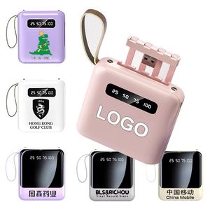 Mini Power Bank en Gros : Fournitures Portables avec Quatre Câbles de Données, Cadeau Promotionnel Personnalisable avec Logo - Product Image 1
