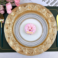 Plateau rond en plastique de style européen, assiette à dîner, export, mariage, fête, artisanat, plateau à fruits décoratif