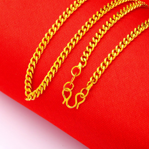 Collana da donna YL con ciondolo a lingotto di ottone a forma di <span class=keywords><strong>pesce</strong></span> Chopin, catena spessa placcata oro, alla moda, dropshipping - Product Image 3