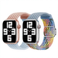 Bracelet de montre en nylon tressé perforé color-block respirant avec fermoir magnétique pour iPhone IWatch S10 Ultra S11 42mm/46mm