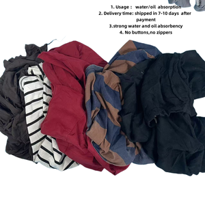 Campione Gratuito di Stracci di Alta Qualità in Cotone 100% Riciclato da Ritagli di Magliette <span class=keywords><strong>per</strong></span> Pulizia Industriale - Product Image 2