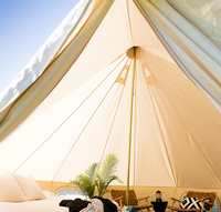 Tente de camping familiale 3M 4M 5M, type yourte mongole, en toile Oxford, pour camping familial, OEM ODM