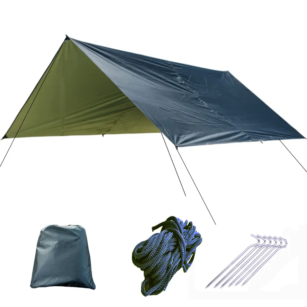 UV-Schutz Hängematte RainFly, wasserdichtes Planen zelt Sonnenschutz Shelter Rain Fly Tarp,Footprint Picknick decke Camping Tarp