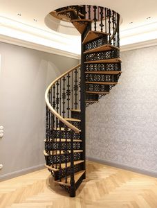 CBMMart <span class=keywords><strong>Escalier</strong></span> intérieur en colimaçon moderne préfabriqué en <span class=keywords><strong>bois</strong></span> massif et fer avec marches en <span class=keywords><strong>bois</strong></span> <span class=keywords><strong>Escalier</strong></span> extérieur en colimaçon en métal - Product Image 3
