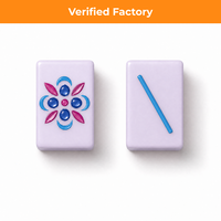 Jeu de Mahjong Frosted Blush Line avec tuiles en acrylique violettes, 166 pièces, personnalisable, prêt pour l'OEM