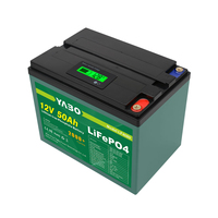 Baterai Lithium LiFePO4 12V 50Ah Berkualitas Tinggi dengan Performa Biaya yang Baik, Sistem Penyimpanan Energi Surya, BMS Cerdas 4S 12V LiFePO4
