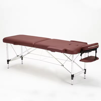 Table de massage manuelle pliable HICOMED de haute qualité, en alliage d'aluminium, réglable, pour tatouage et soins de beauté