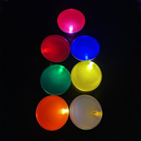 Badges ronds LED givrés personnalisés, décorations de fête clignotantes avec fonction épingle