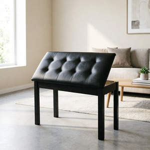 Modern Customizable Wooden Adjustable <strong>Piano</strong> <strong>Stool</strong> <strong>with</strong> Padded Cushion <strong>Storage</strong> Compartment &amp; Music Books-Made in China - Product Image 1