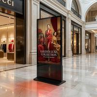 Kiosco Digital Personalizable de Pantalla Completa con Soporte de Pie, Pantalla Táctil Interactiva LCD de 55-98 Pulgadas para Información en Centros Comerciales