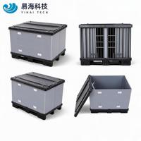 Caisse pliable en plastique épaisse et robuste, écologique, construction en PP extra résistante pour l'industrie lourde et l'épicerie