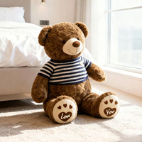 Oso de Peluche Gigante Personalizado de San Valentín, Peluche Grande con Corazón y Patas con la Inscripción 'Te Amo', Oso Suave para Regalo de Enamorados, Venta al Por Mayor