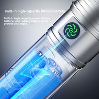 Linterna Súper Brillante de Aleación de Aluminio con Batería de Litio Integrada, Recargable, Impermeable, con Zoom, para Exteriores, con Pantalla Digital
