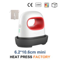 Presse à Chaud Manuelle Portable Mini avec Contrôle Précis de la Température pour Impression de Petits Logos Multicolores sur Chapeaux, Chaussures, Vêtements et Projets DIY