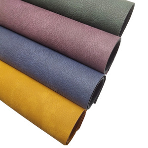 Rpet Leather <b>Fabric</b> 1.0mm <b>Medium</b> Weight Embossed Pu Coated Suede For Sofa Furniture Eco Friendly - Product Image 1