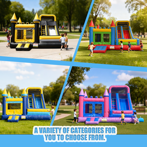 <span class=keywords><strong>Castillo</strong></span> Inflable Comercial de Lujo Colorido con Tobogán, Casa de Brinco Inflable Comercial para Niños, <span class=keywords><strong>Interior</strong></span> y Exterior - Product Image 4