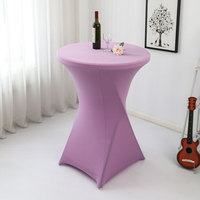 Nappe extensible moderne en spandex noir pour événements à la maison, couverture de chaise et nappe de cocktail