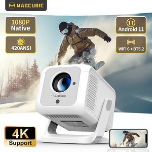 Proyector Inteligente Portátil HY310X Android 14 1080P HD 420ANSI 8K Compatible con WiFi6 BT5.4 Audio para Uso en Exteriores y en el Hogar - Product Image 1