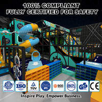 Parque Infantil Interior con Temática Mecánica Personalizada de 300 m², Equipamiento de Juego Suave, Toboganes LED para Centro de Juegos Interior