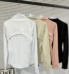 Trendy Athleisure Women's Sports Fitness Yoga Clothing <b>Stand</b>-up Collar Jacket Slim Fit Fitness Long Sleeved Running Yoga Sports - Product Image 3