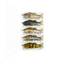 Glide Bait Boîte de pêche Leurres pour bar, truite, brochet, vente en gros de leurres ABS
