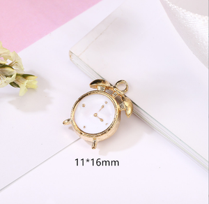 Mode créatif mini métal plaqué or émail vert mignon <span class=keywords><strong>horloge</strong></span> charme - Product Image 2