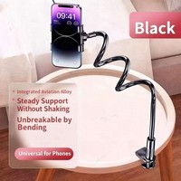 Support de téléphone en alliage flexible à bras long pour lit et bureau, réglable, rotatif à 360°, pour tournage et lecture