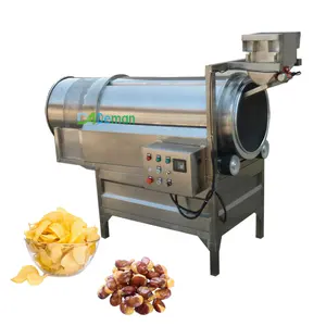 Fried peanuts máquina de salar e temperar, lanche, alimentos, pompons, máquina de aromatizar, pulverizador de temperos, máquina de revestimento para batatas fritas