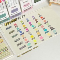 Ensemble de stylos surligneurs pastel doux à double pointe, couleurs macaron, pointe biseautée fine, kit de marqueurs fluorescents sans bavure pour journal d'étudiant