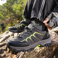 Chaussures de randonnée imperméables à semelle en caoutchouc antidérapante et amortissante pour hommes et femmes, bottes de trekking colorées