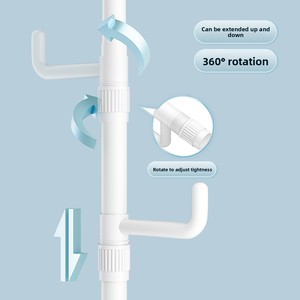 Porte-manteau sur pied populaire et créatif pour chambre à coucher, avec rangement supérieur, également utilisable comme séchoir de balcon - Product Image 4