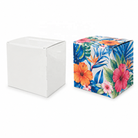 Sublimatie witte doos met venster, geschikt voor hittepers bedrukking voor 11 OZ sublimatie koffiemok cadeau, verjaardag, printbare hittetransferdoos