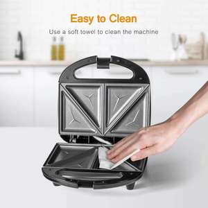 Máquina para Hacer Sándwiches Desmontable 6 en 1, Tostadora 3 en 1, Máquina para Hacer Sándwiches Antiadherente con Mango Frío al Tacto, Máquina para Hacer Waffles - Product Image 5