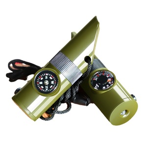 Suministros de Supervivencia al Aire Libre, Silbato Siete en Uno, Multifuncional, Portátil, Espejo de Señalización de Emergencia, Linterna con Cordón para el Cuello - Product Image 1