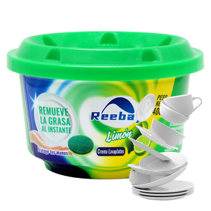 Pâte détergente pour la vaisselle 400g au parfum citron, forte action décontaminante, pour ustensiles de cuisine - Product Image 1