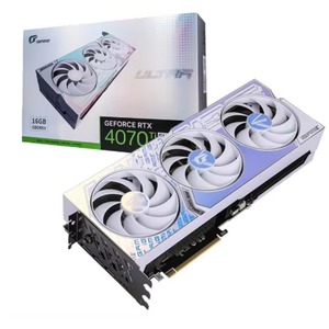 การ์ดจอเกมมิ่งมือสอง Colorful IGame RTX 4070 Ti SUPER Ultra W OC 16GB-V สำหรับคอมพิวเตอร์ตั้งโต๊ะ พัดลมระบายความร้อน 285W <span class=keywords><strong>TDP</strong></span> ช่องเสียบสายไฟ 16 พิน - Product Image 1