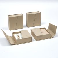 Boîtes à bijoux personnalisées Ebtm avec logo, boîtes à bijoux magnétiques à rabat, emballage pour boucles d'oreilles, anneaux, colliers