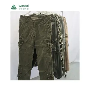 CwanCkai Hot Sales New Stock Arrival Cargo Men Pants Used, Low Price Multi Pockets Men Used Ball Cargo Pants