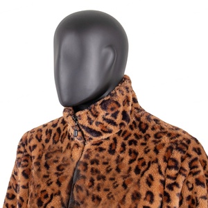 TOPSHOW Winter High Quality Custom Leopard Print <b>Thick</b> Heavy Weight <b>Fleece</b> Reversible Zipper Windbreaker Faux Fur <b>Jacket</b> <b>Men</b> - Product Image 2