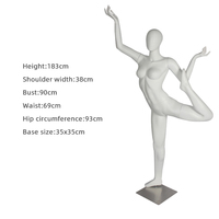 Mannequin de présentation de vêtements de sport et de yoga, modèle féminin, corps entier, pose autonome, vitrine
