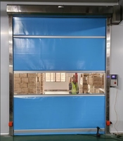 Porte à enroulement industrielle automatique en PVC à grande vitesse, ouverture et fermeture électriques rapides, moderne, étanche