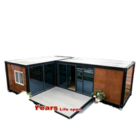 Maison conteneur extensible ODM CEYU à 2 chambres avec hall, disponible en tailles 20ft/30ft/40ft, idéale pour usage agricole et comme kiosque/borne.